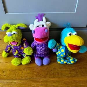 TOMY Pajanimals:Apolo, Squacky and Cowbella 3 of them:Plush Stuffed Animal